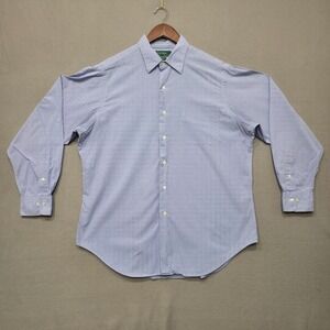Lauren Ralph Lauren Men's Blue‎ Check Long Sleeve Dress Shirt Size 16.5-34/35